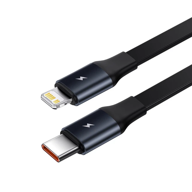 Автомобільний зарядний пристрій Baseus Enjoyment Retractable 30W with Lightning/USB-C Cable Black (CGTX000001)