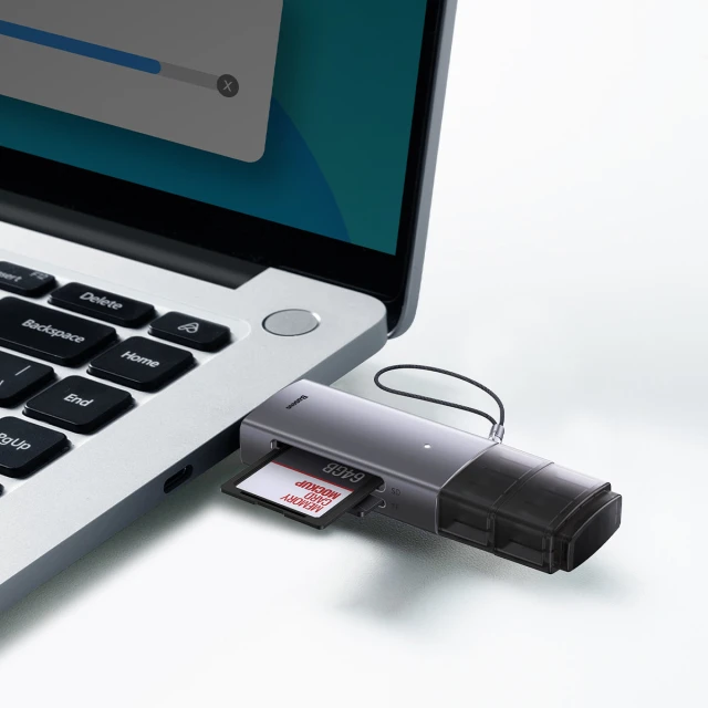 Кардрідер Baseus Lite Series USB-A/USB-C to SD/TF Grey (WKQX060113)
