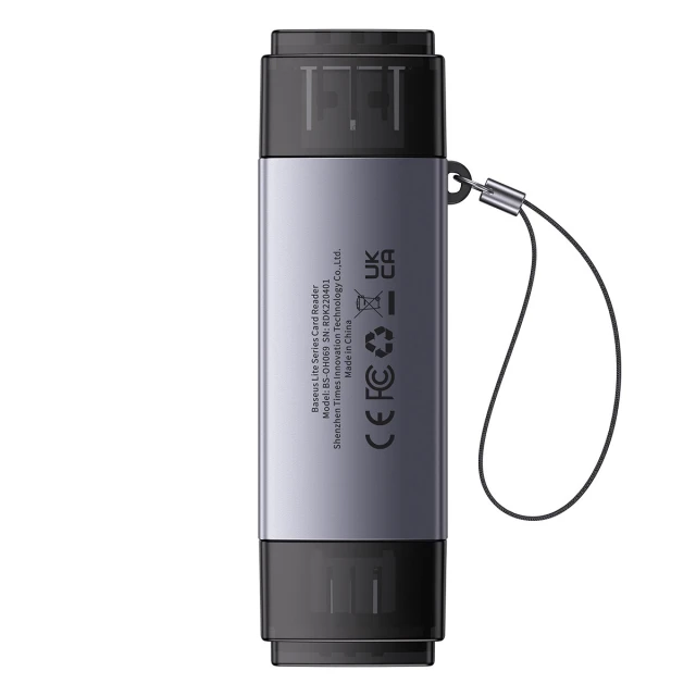 Кардрідер Baseus Lite Series USB-A/USB-C to SD/TF Grey (WKQX060113)