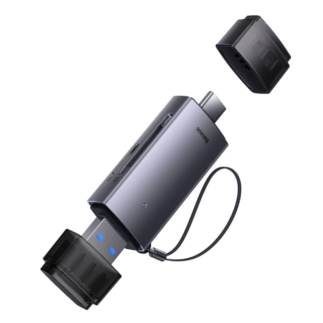 Кардрідер Baseus Lite Series USB-A/USB-C to SD/TF Grey (WKQX060113)