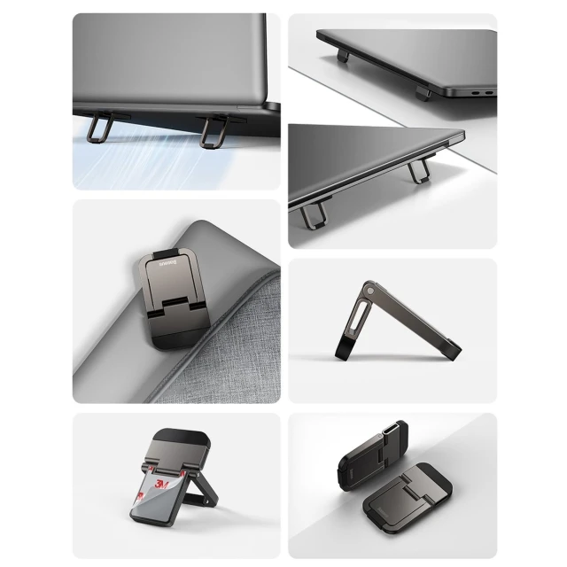 Підставка для ноутбука Baseus Slim Laptop Kickstand (2PCS) Gray (LUZC000013)