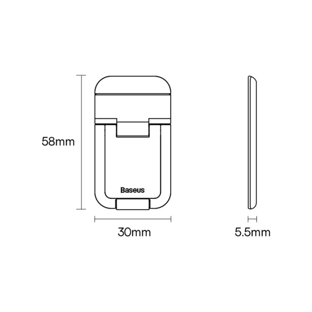 Підставка для ноутбука Baseus Slim Laptop Kickstand (2PCS) Gray (LUZC000013)