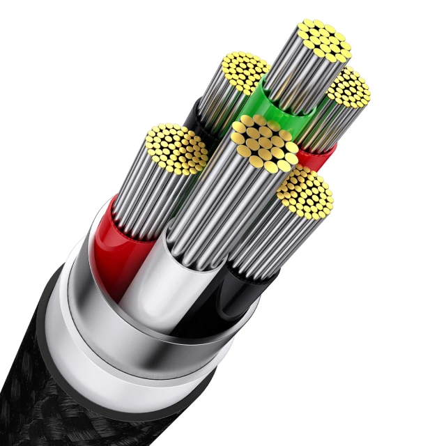 Кабель Baseus Flash Series II One-for-three Fast Charging Data Cable 100W USB - USB Typ C / Lightning / micro USB 1.2m Black (CASS030001)