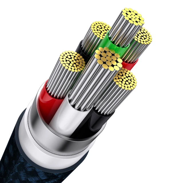 Кабель Baseus Flash Series II One-for-three Fast Charging Data Cable 100W USB - USB Typ C / Lightning / micro USB 1.2m Blue (CASS030003)