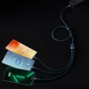 Кабель Baseus Flash Series II One-for-three Fast Charging Data Cable 100W USB - USB Typ C / Lightning / micro USB 1.2m Blue (CASS030003)