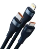 Кабель Baseus Flash 2 USB-A/USB-C to USB-C/Lightning/Micro-USB 1.2m Blue (CASS030103)