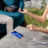 Кабель Baseus Flash 2 USB-A/USB-C to USB-C/Lightning/Micro-USB 1.5m Blue (CASS030203)