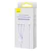 Кабель Baseus Flash 2 USB-A/USB-C to USB-C/Lightning/Micro-USB 1.5m Purple (CASS030205)
