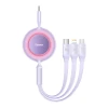 Кабель Baseus Bright Mirror 2 3-in-1 USB-C to USB-C/Lightning/Micro-USB 1.1m Purple (CAMJ010205)
