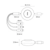 Кабель Baseus Bright Mirror 2 3-in-1 USB-C to USB-C/Lightning/Micro-USB 1.1m Purple (CAMJ010205)