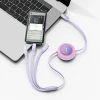 Кабель Baseus Bright Mirror 2 3-in-1 USB-C to USB-C/Lightning/Micro-USB 1.1m Purple (CAMJ010205)