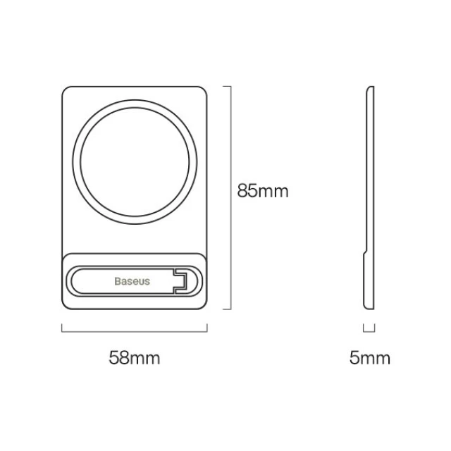 Підставка Baseus Foldable Magnetic Bracket White with MagSafe (LUXZ010002)