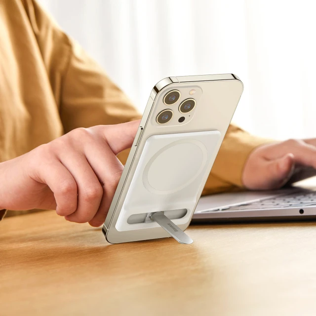 Підставка Baseus Foldable Magnetic Bracket White with MagSafe (LUXZ010002)