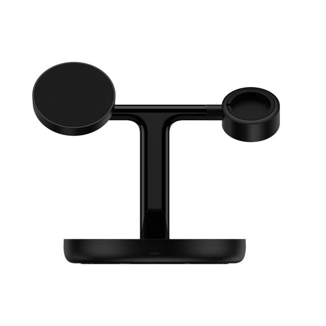 Бездротовий зарядний пристрій Baseus Swan 3-in-1 15W Black (WXTE000101)