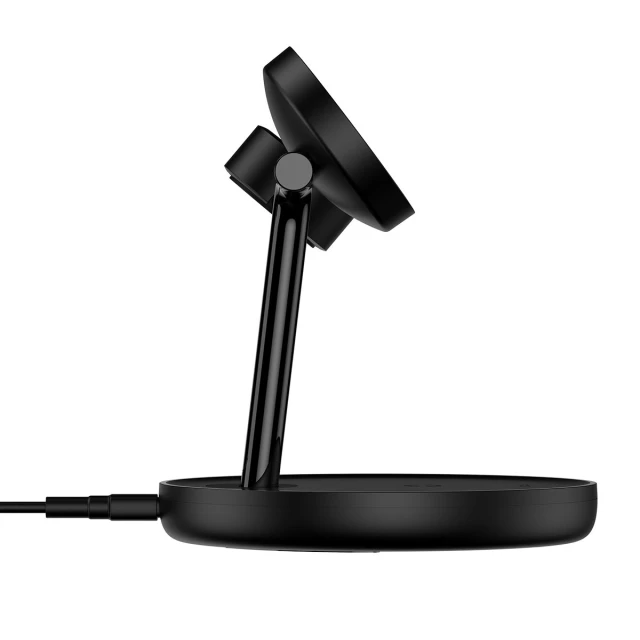 Бездротовий зарядний пристрій Baseus Swan 3-in-1 15W Black (WXTE000101)