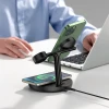 Бездротовий зарядний пристрій Baseus Swan 3-in-1 15W Black (WXTE000101)
