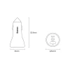 Автомобільний зарядний пристрій Baseus Golden Contactor Triple Fast Charger 65W 2xUSB-C/USB-A Dark Grey (CGJP010013)