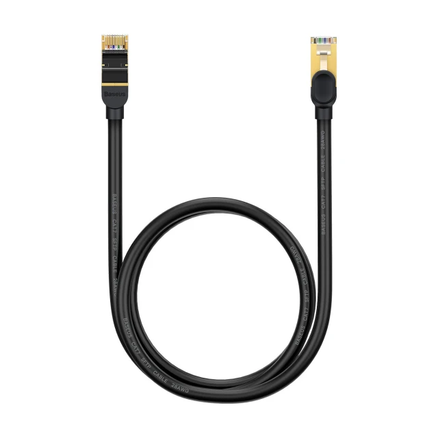 Кабель Baseus Seven High Speed RJ45 Network Cable 10Gbps 1m Black (WKJS010101)