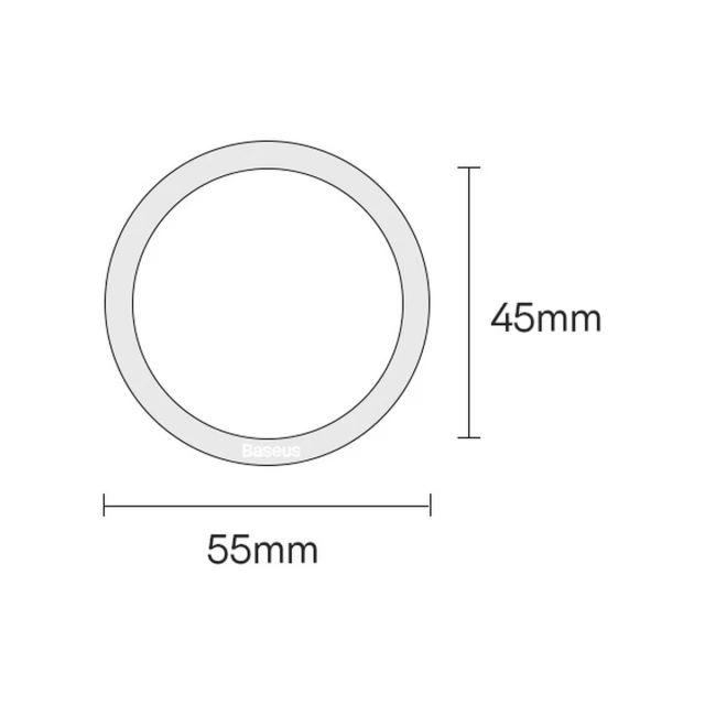 Магнітне кільце Baseus Halo Series Magnetic Ring Silver Silver (2 Pack) (PCCH000012)