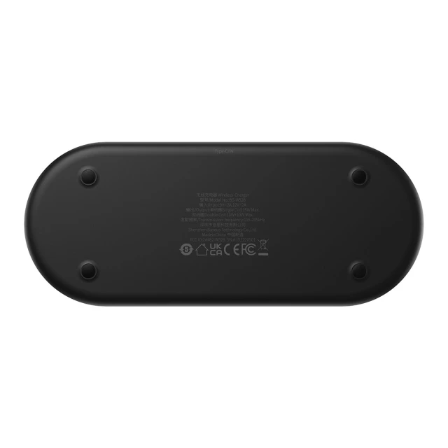 Бездротовий зарядний пристрій Baseus Digital LED Display Universal Version 2-in-1 20W Black (WXSX010101)