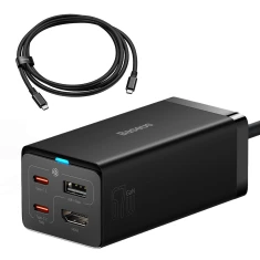 Сетевое зарядное устройство Baseus Baseus GaN5 Pro HUB 2xUSB-C/HDMI/USB-A 67W USB-C to USB-C Cable Black (CCGP110201)