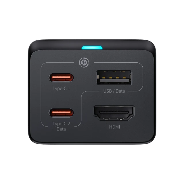 Мережевий зарядний пристрій Baseus Baseus GaN5 Pro HUB 2xUSB-C/HDMI/USB-A 67W USB-C to USB-C Cable Black (CCGP110201)