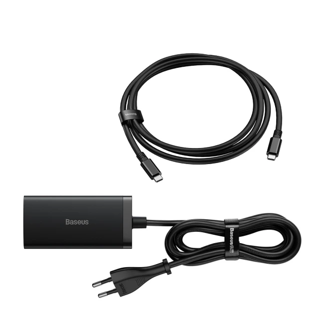 Мережевий зарядний пристрій Baseus Baseus GaN5 Pro HUB 2xUSB-C/HDMI/USB-A 67W USB-C to USB-C Cable Black (CCGP110201)