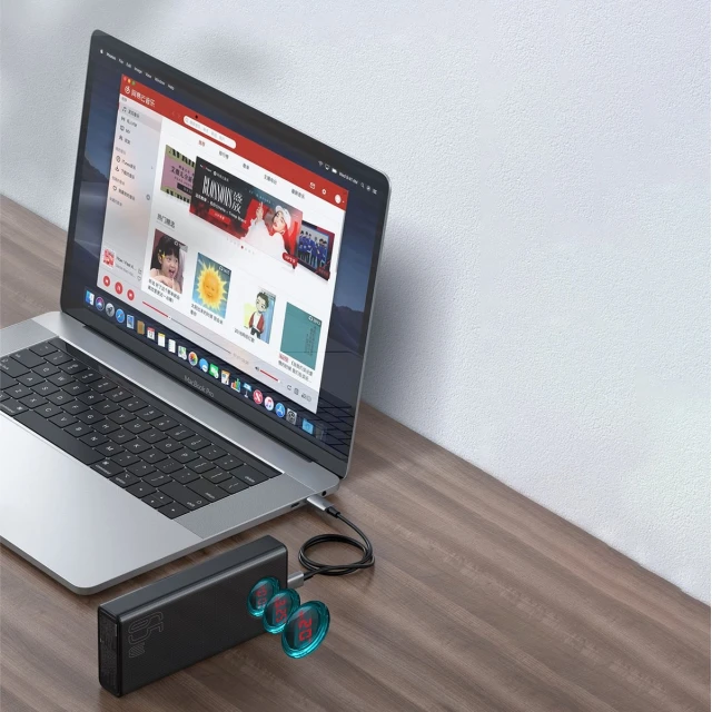Портативний зарядний пристрій Baseus Amblight Digital Display Fast Charge 30000 mAh 65W Black (PPLG000101)