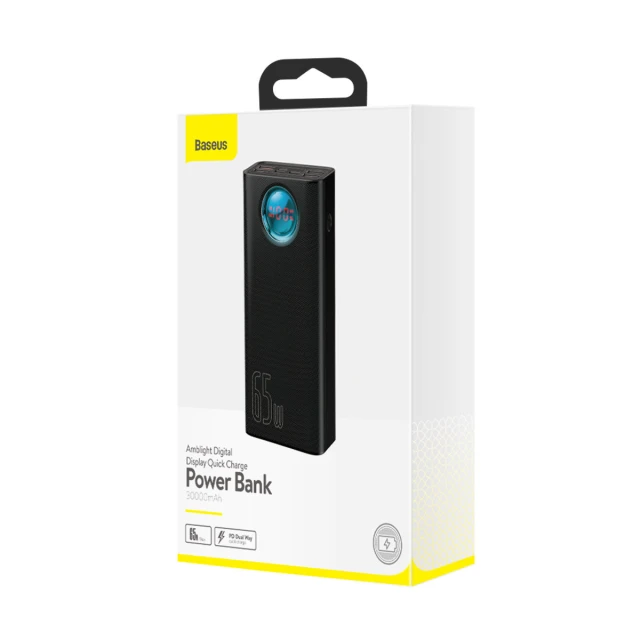 Портативний зарядний пристрій Baseus Amblight Digital Display Fast Charge 30000 mAh 65W Black (PPLG000101)