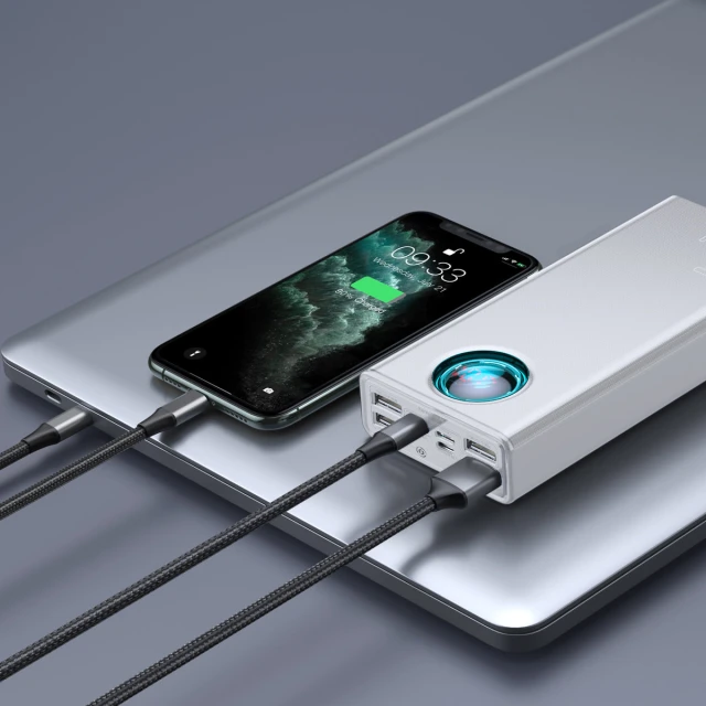 Портативний зарядний пристрій Baseus Amblight Overseas Edition 65W 30000mAh White (PPLG000102)