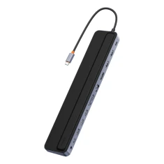 USB-хаб Baseus EliteJoy 12-in-1 USB-C to 3xUSB-A/2xUSB-C/2xHDMI/Ethernet/DisplayPort/3.5 mm Jack/SD/TF Space Grey (WKSX030213)