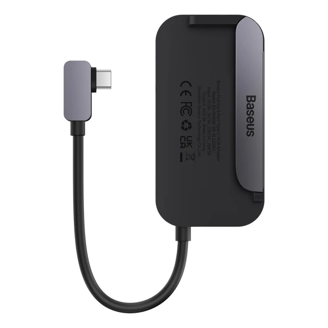 USB-хаб Baseus PadJoy 4-in-1 USB-A | USB-C | HDMI-A | Mini Jack 3.5mm Dark Gray (WKWJ000013)