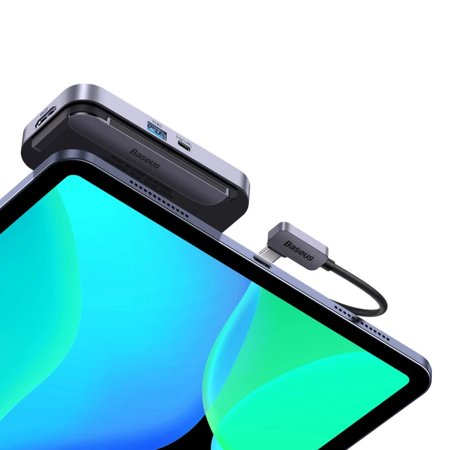 USB-хаб Baseus PadJoy 4-in-1 USB-A | USB-C | HDMI-A | Mini Jack 3.5mm Dark Gray (WKWJ000013)