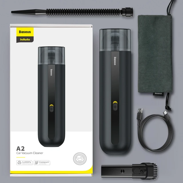 Автомобільний пилосос Baseus A2Pro 6000Pa 80W with 2x Vacuum Cleaner Nozzle/1x Charging Cable White (VCAQ040002)