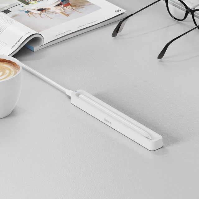 Бездротовий зарядний пристрій для стилуса Baseus Smooth Writing with USB-C Cable для Apple Pencil 2 | Baseus Stylus White (SXBC030002)