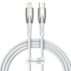 Кабель Baseus Glimmer Series Fast Charge USB-C to Lightning 1m White (CADH000002)
