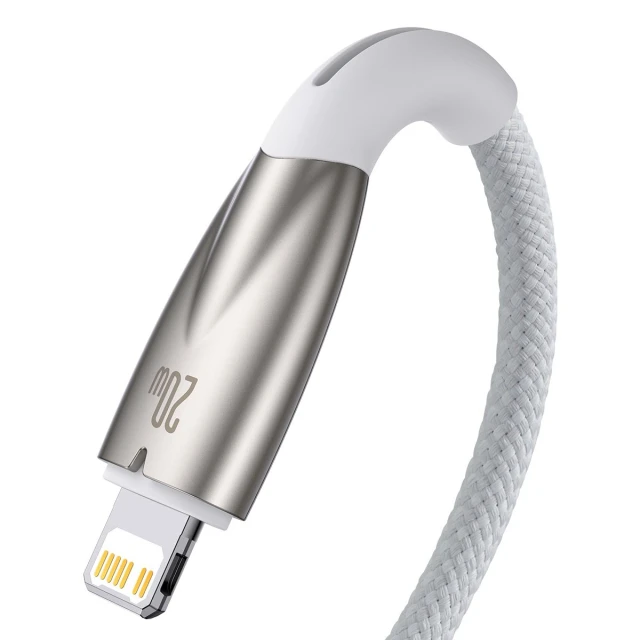 Кабель Baseus Glimmer Series Fast Charge USB-C to Lightning 1m White (CADH000002)