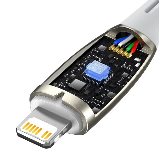 Кабель Baseus Glimmer Series Fast Charge USB-C to Lightning 1m White (CADH000002)