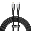 Кабель Baseus Glimmer Series Fast Charge USB-C to Lightning 2m Black (CADH000101)