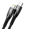 Кабель Baseus Glimmer Series Fast Charge USB-C to Lightning 2m Black (CADH000101)