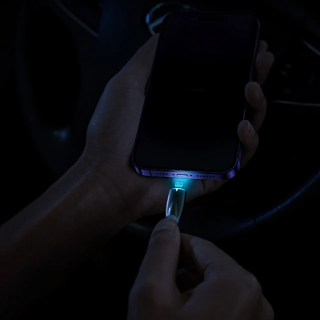 Кабель Baseus Glimmer Series Fast Charge USB-A to Lightning 2m Black (CADH000301)