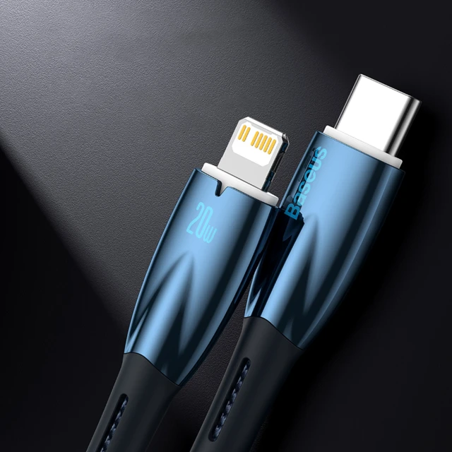 Кабель Baseus Glimmer Series Fast Charge USB-A to Lightning 2m Black (CADH000301)