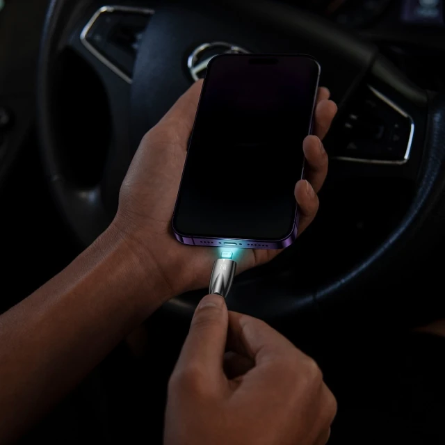 Кабель Baseus Glimmer Series Fast Charge USB-A to Lightning 2m Black (CADH000301)