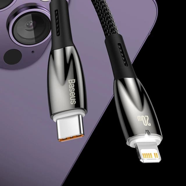 Кабель Baseus Glimmer Series Fast Charge USB-C to USB-C 100W 1m Black (CADH000701)
