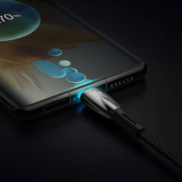 Кабель Baseus Glimmer Series Fast Charge USB-C to USB-C 100W 1m Black (CADH000701)