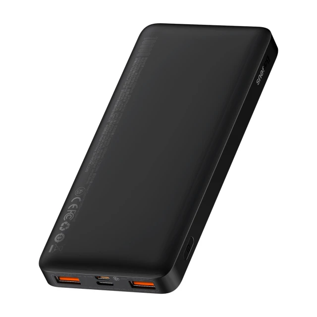Портативний зарядний пристрій Baseus Bipow Fast Charging 10000 mAh 20W with USB-A to Micro-USB 0.25m Cable Black (PPBD050301)