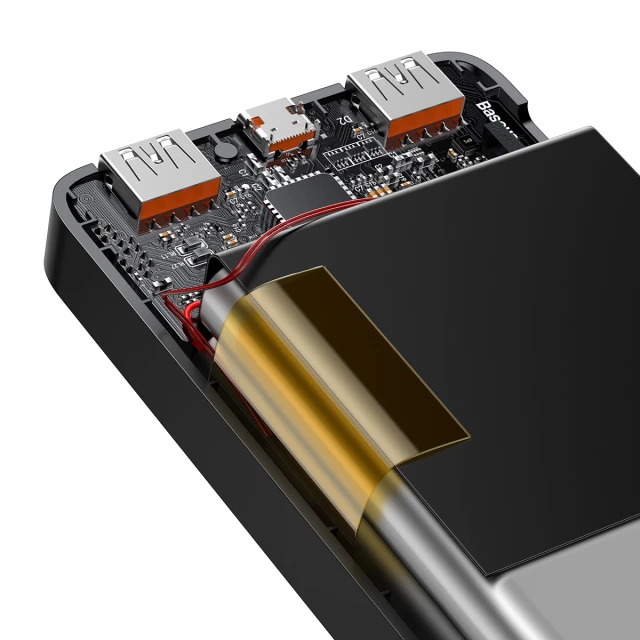Портативний зарядний пристрій Baseus Bipow Fast Charging 10000 mAh 20W with USB-A to Micro-USB 0.25m Cable Black (PPBD050301)
