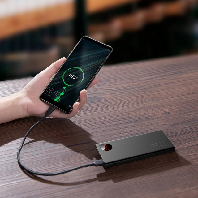 Портативний зарядний пристрій Baseus Adaman Metal Digital Display 22.5W 10000mAh Black (PPAD070001)