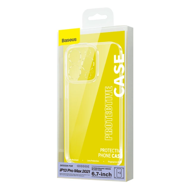 Чохол Baseus SuperCeramic Series для iPhone 13 Pro Max Transparent (ARCJ020502)