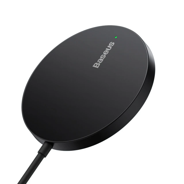 Бездротовий зарядний пристрій Baseus Simple Mini 3 15W Black with MagSafe (CCJJ040001)